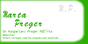 marta preger business card